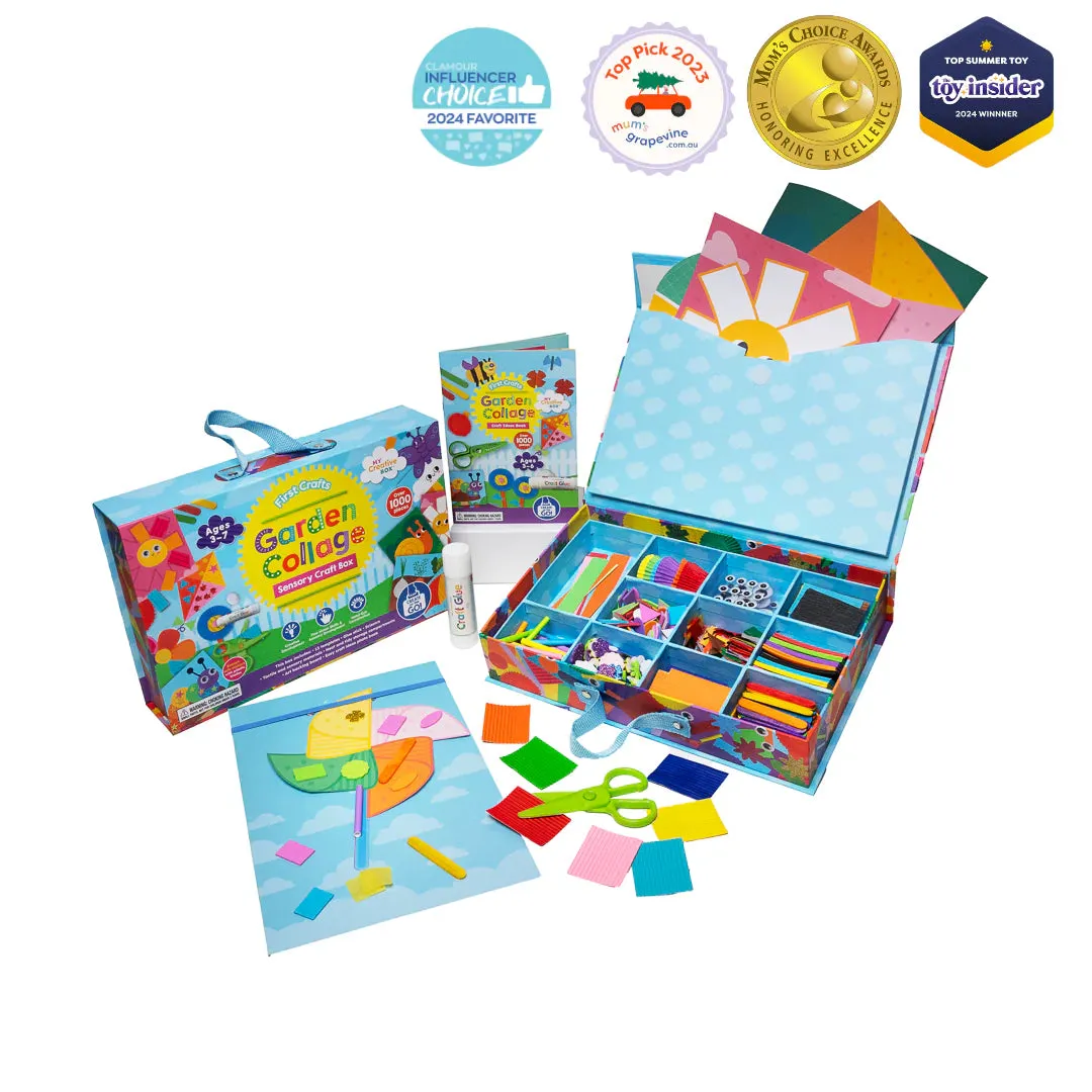 MY CREATIVE BOX FIRST CRAFTS GARDEN COLLAGE SENSORY CRAFT BOX