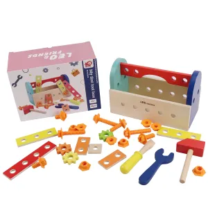 My First Tool Box’ Kit of 28 Wooden Pieces