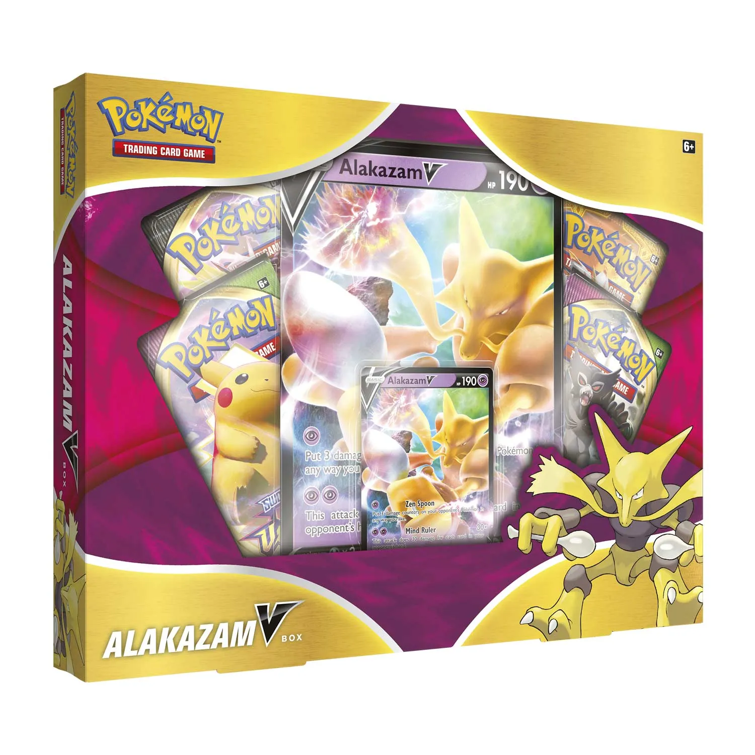 Pokémon TCG: Alakazam V Box - 4 Pokémon TCG booster packs