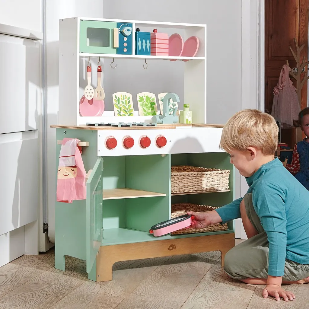 Retro Wooden Toy Kitchen Range