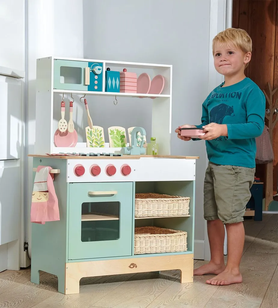 Retro Wooden Toy Kitchen Range