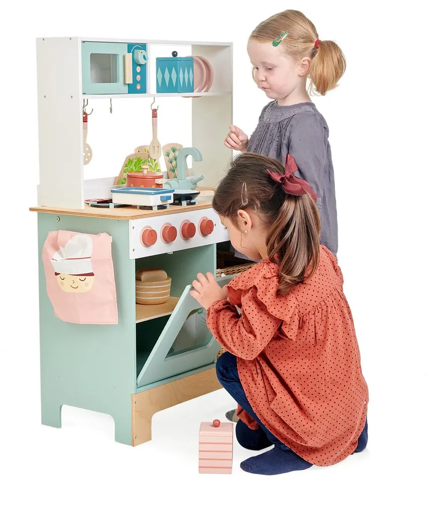 Retro Wooden Toy Kitchen Range
