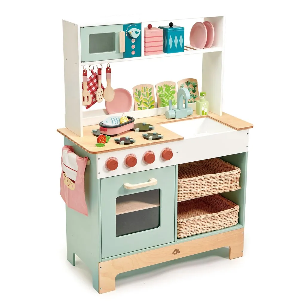 Retro Wooden Toy Kitchen Range