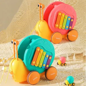 Snail Pull Toy with String & Music
