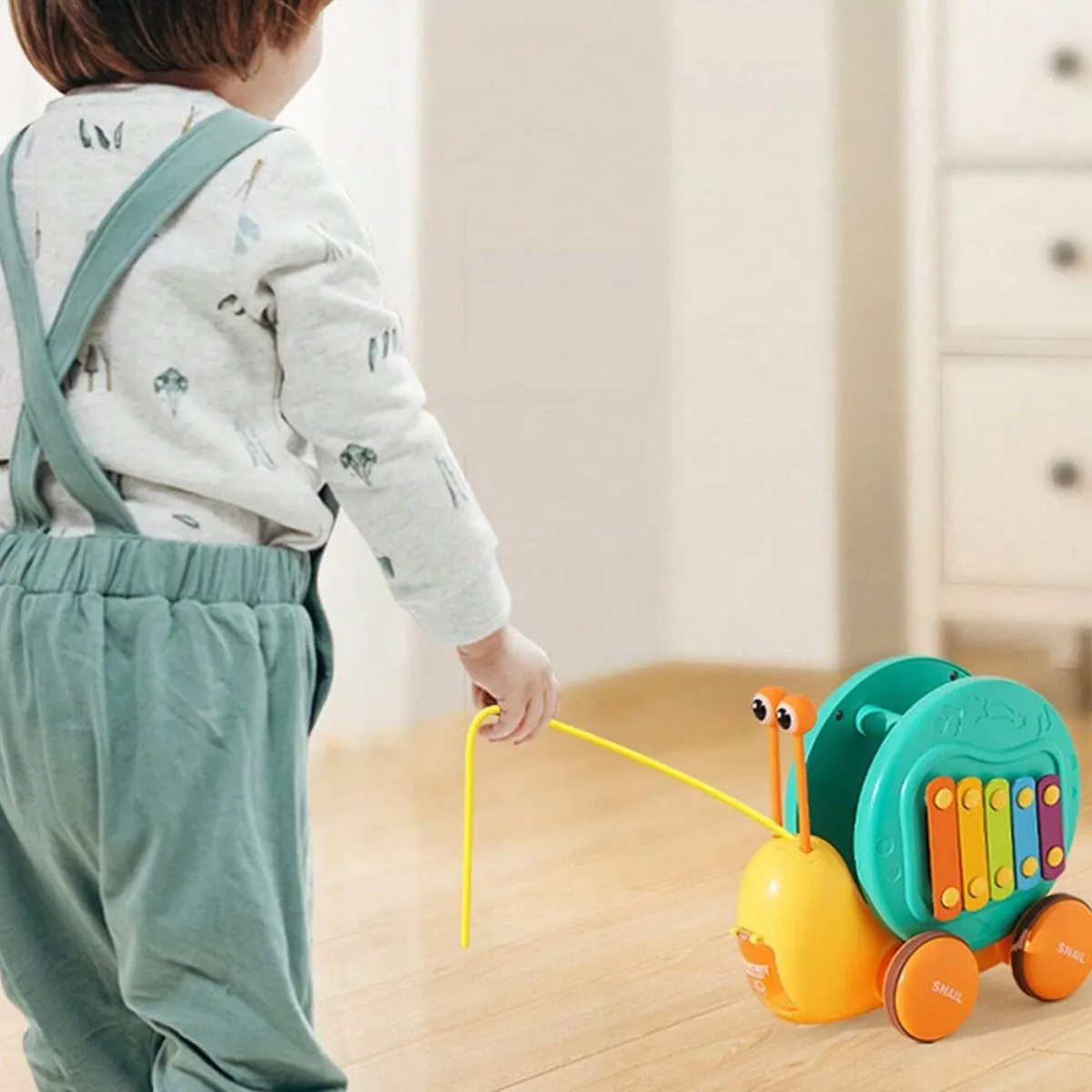 Snail Pull Toy with String & Music