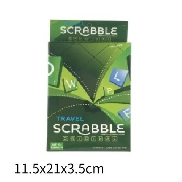 Travel Scrabble Puzzle Board Game: 2-4 Player Alphabet Chess & Spelling Solitaire for Kids