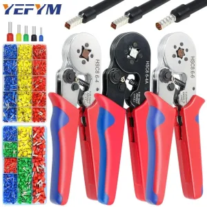Tubular Terminal Crimping Tools Mini Electrical Pliers HSC8 6-4A/6-4 0.25-10mm 23-7AWG 6-6 0.25-6mm High Precision Clamp Sets