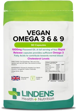 Vegan Omega 3 6 & 9 1000mg Capsules