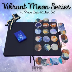 Vibrant Moon Stickers: 46 Piece Set ☾