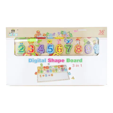 Wooden 3in1 Digital Shape Board